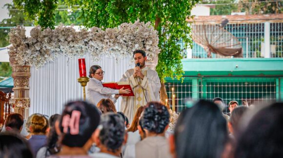 “Pedimos por la paz”: Con una misa, piden a Dios por el regreso de José Ramiro García, síndico de Aguaruto