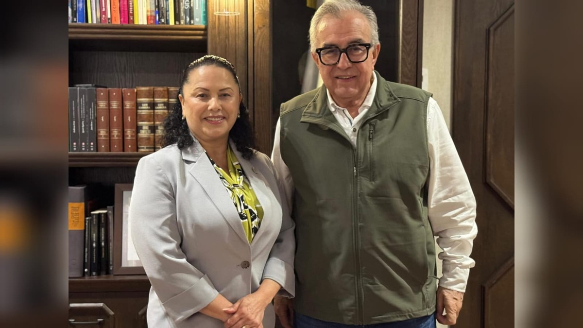 Rita Mercado, alcaldesa de Linwood, California y Rubén Rocha Moya, gobernador de Sinaloa