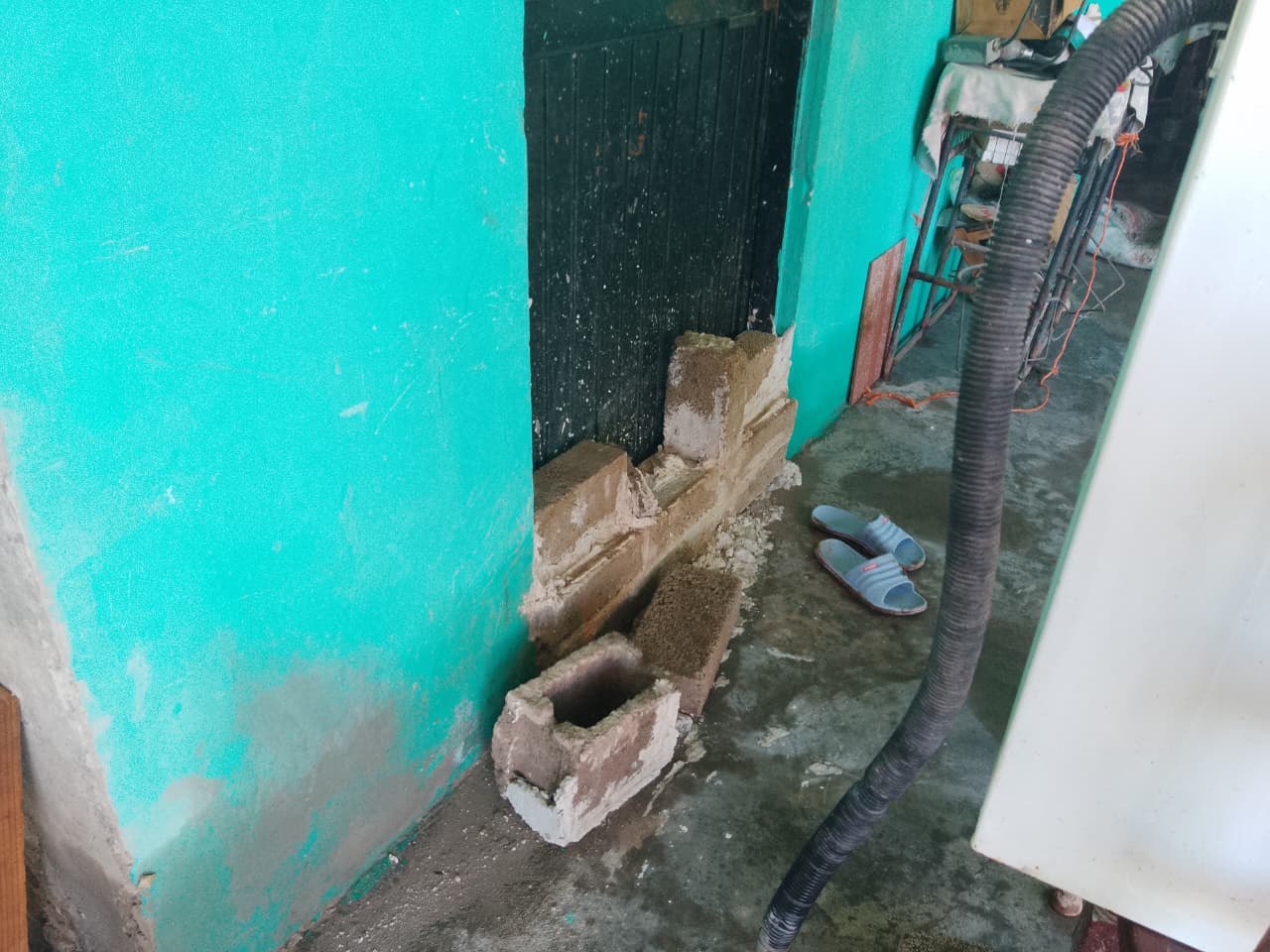 viviendas afectadas por desbordamiento de arroyo en la comunidad de San Marcial, Guasave, Sinaloa
