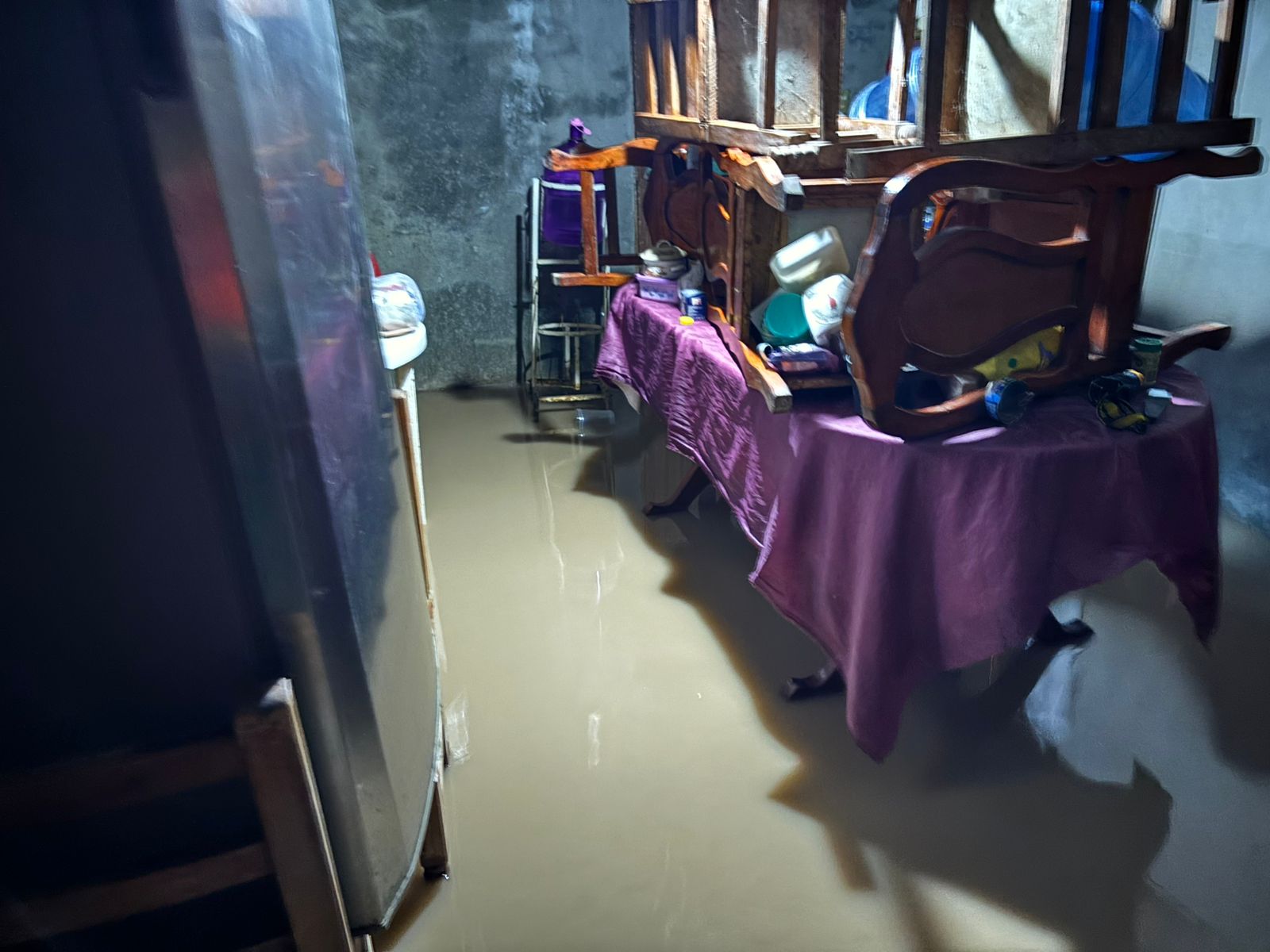 se desborda el arroyo cuatro vientos en san marcial