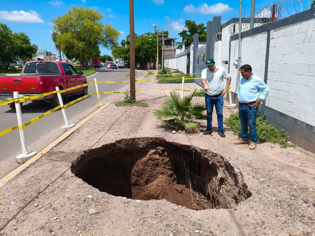 se registra socavon en los mochis sinaloa