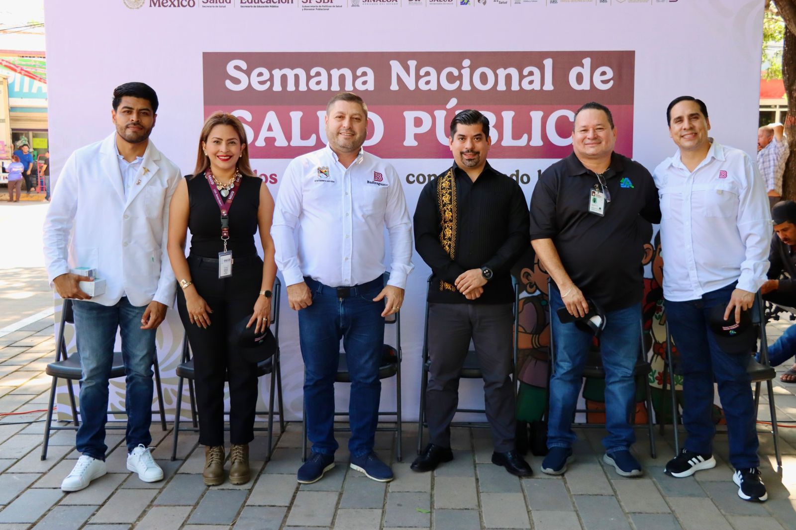 José Paz López Elenes en la Semana Nacional de Salud Pública en Badiraguato