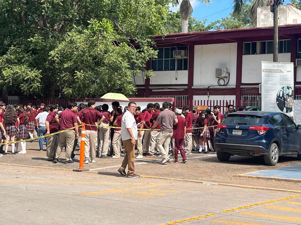 simulacros en distintos puntos de Guasave estudiantes
