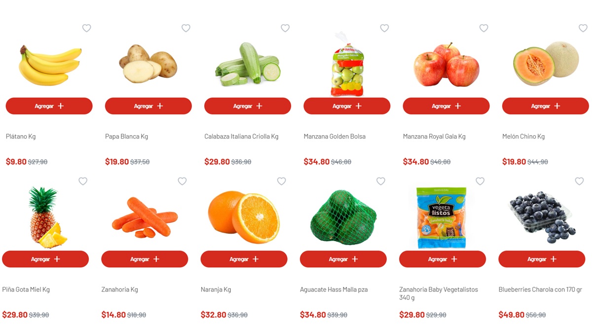 Ofertas en frutas y verduras de Soriana