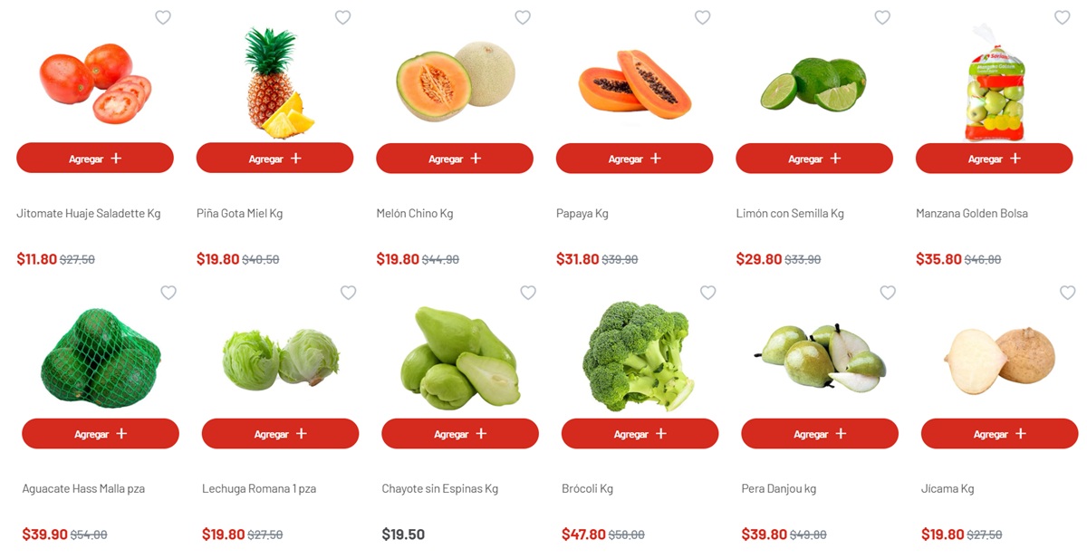 Ofertas en frutas y verduras en Soriana