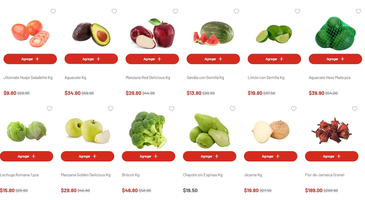 Ofertas de Soriana en Frutas y Verduras