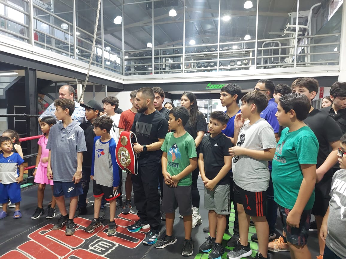 "Sugar" Núñez en un entrenamiento en el CUM de Los Mochis