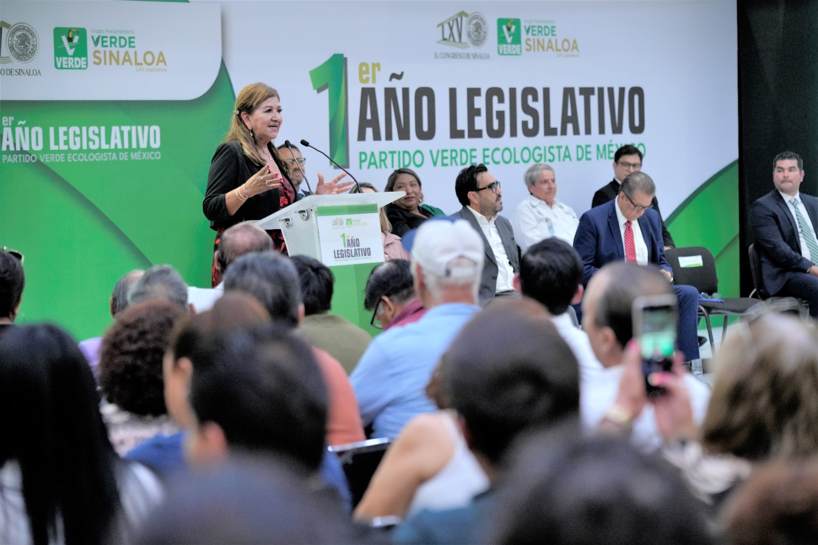 Tere Guerra en el Primer Informe del PVEM en Culiacán, Sin.