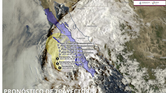 ¡Vuelve a ser tormenta! Lorena se degrada, pero se espera que siga dejando lluvias en Sinaloa