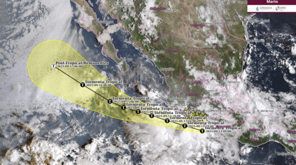 ¡Ya surgió! La tormenta tropical ‘Mario’ ya es una realidad en el Pacífico mexicano