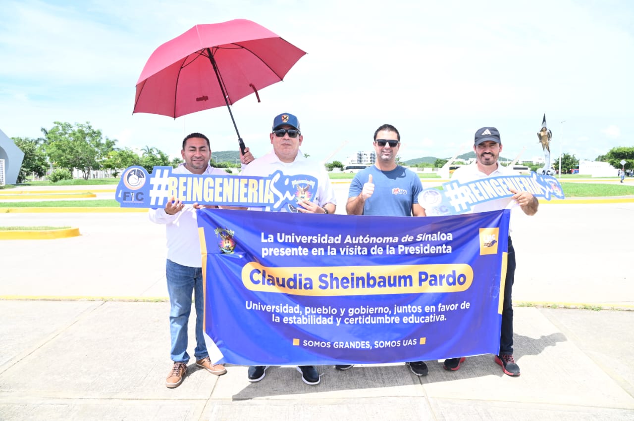 Trabajadores de la UAS asisten a evento de Claudia Sheinbaum en Mazatlán