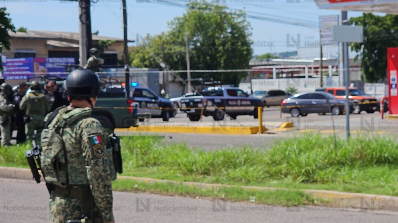 Ejército en sitio de ejecución de un limpiavidrios en Culiacán