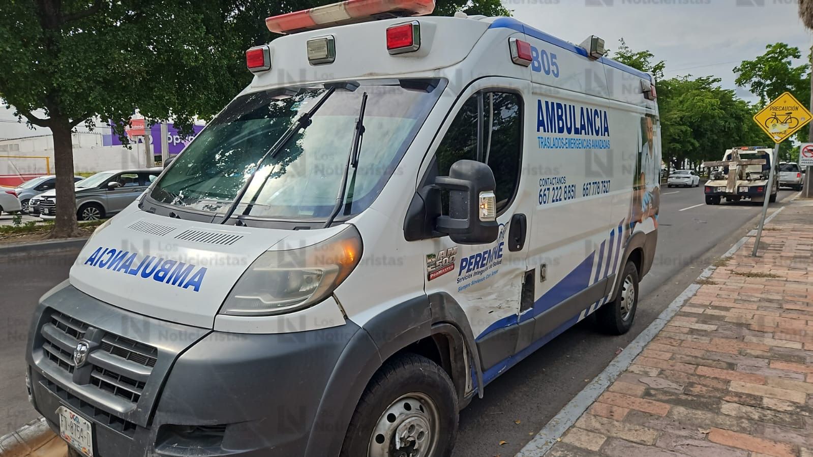 Accidente de ambulancia en Las Quintas, Culiacán