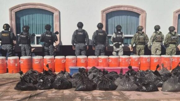 Desmantelan narcolaboratorio en Zacatecas; aseguran 1.7 toneladas de ‘meta’ en zona de conflicto