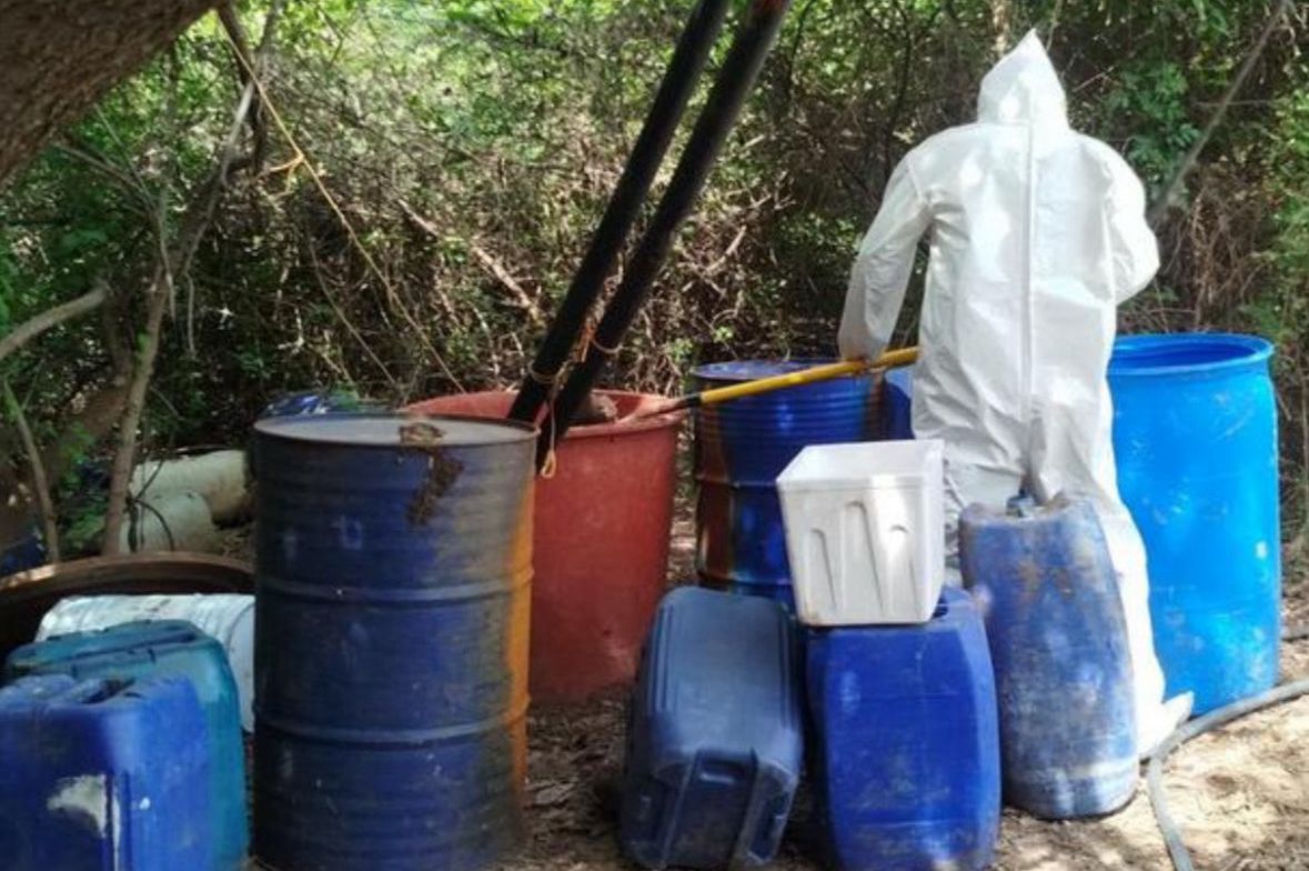 Destruyen campamento con precursores químicos en Culiacán