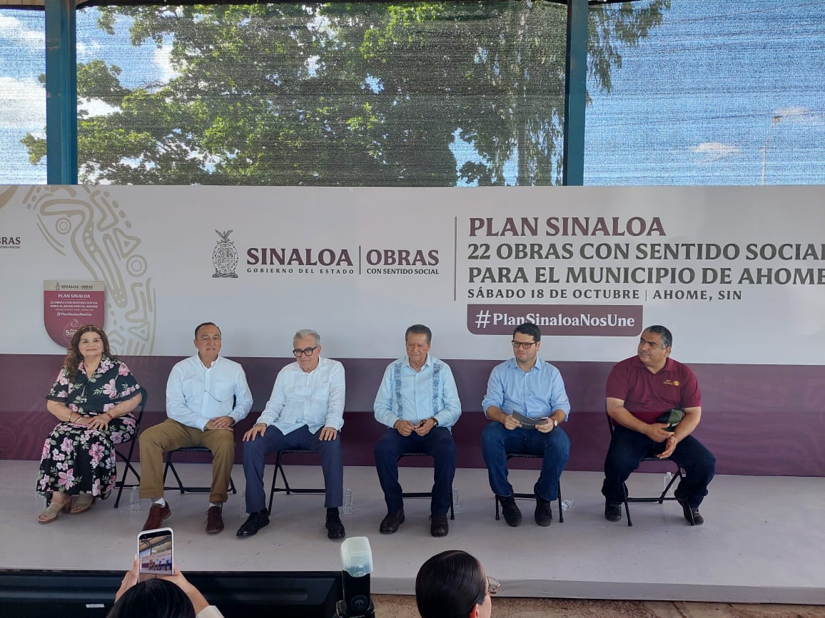 Entrega el gobernador de Sinaloa Ruben Rocha 22 obras con Sentido Social del Plan Sinaloa en Ahome