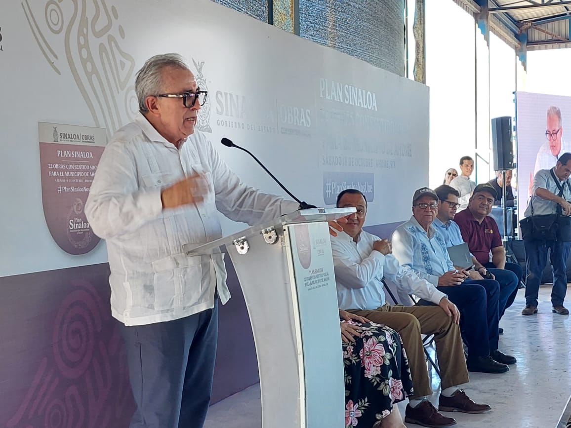 Entrega el gobernador de Sinaloa Ruben Rocha 22 obras con Sentido Social del Plan Sinaloa en Ahome
