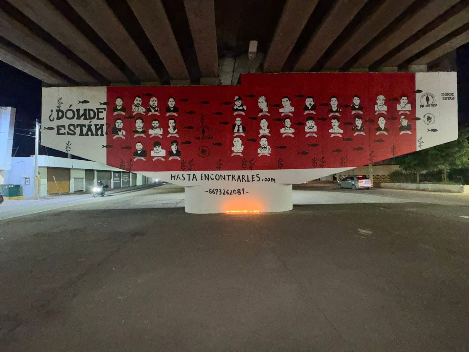 Hasta Encontrarles, pintan mural en Mazatlán, Sinaloa, con los rostros de 29 desaparecidos