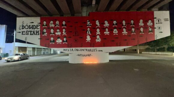 ‘Hasta Encontrarles’, pintan mural en Mazatlán, Sinaloa, con los rostros de 29 desaparecidos