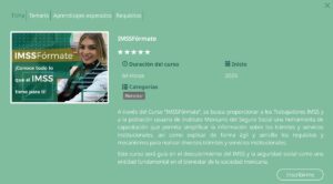 Curso IMSS Fórmate en la plataforma del IMSS