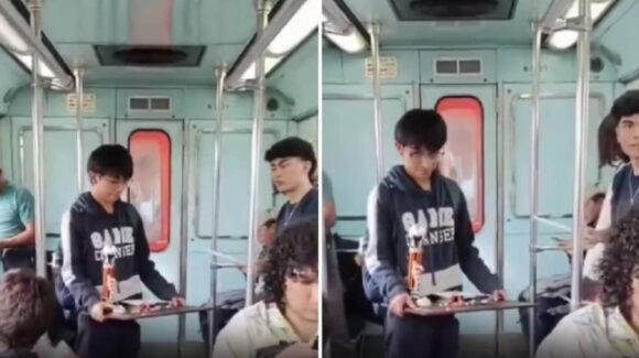 Jóvenes convierten vagón del Metro CDMX en aula científica; explican la bobina de Tesla y se vuelven virales