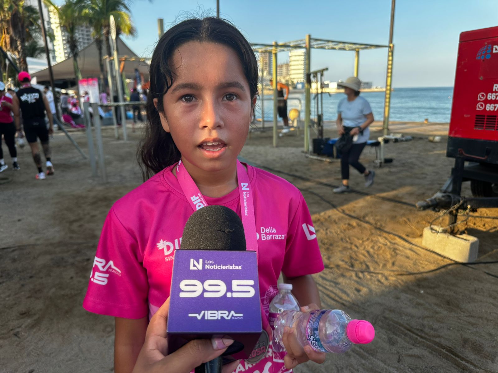 Karen Lozano, la pequeña corredora que se une a la Carrera Rosa Delia Barraza en Mazatlán