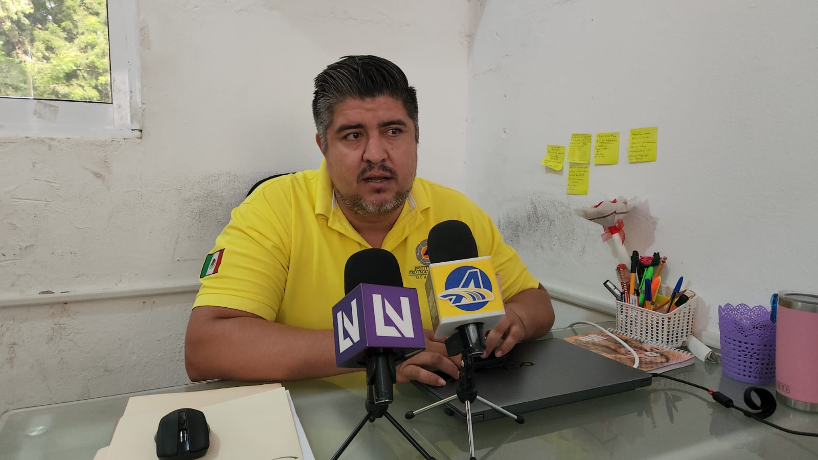 Macario Gaxiola Castro director Instituto de Protección Civil Guasave