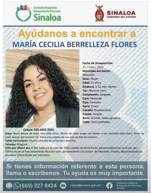 Nadia Margarita Berrelleza Flores hermana de Maria Cecilia Berrelleza Flores