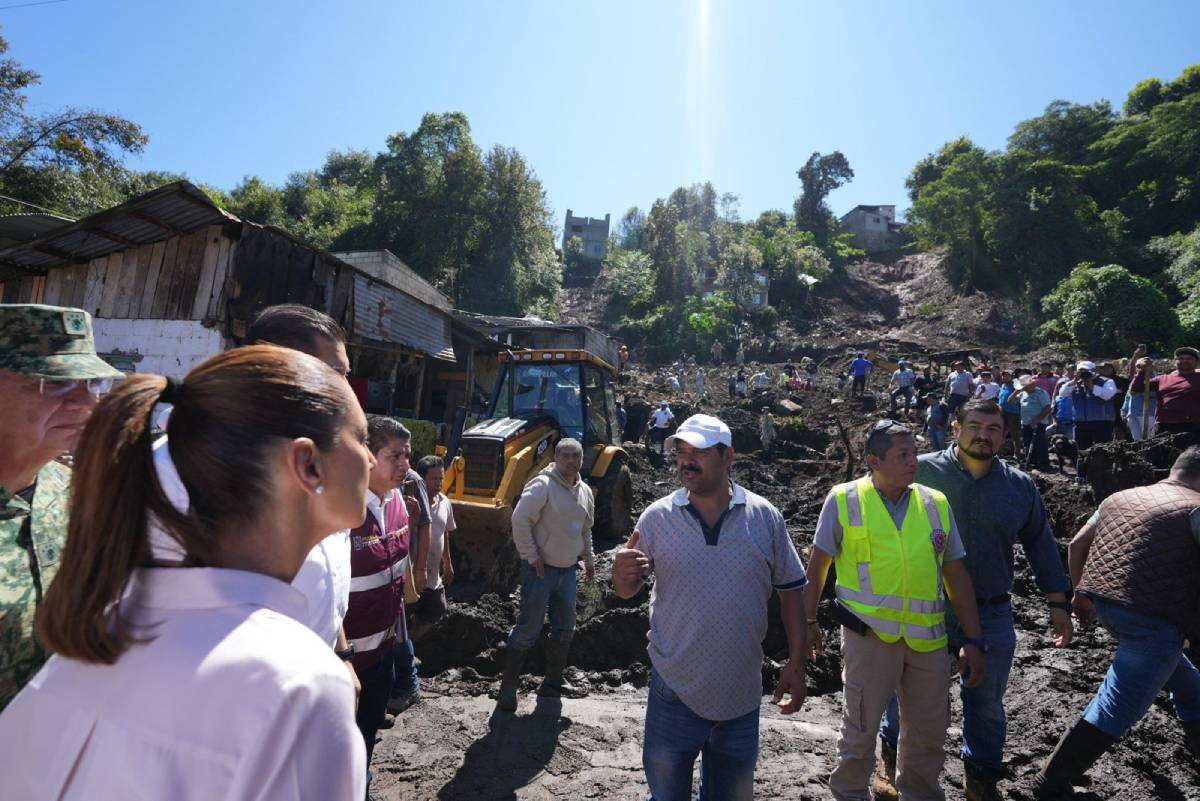 Presidenta Claudia Sheinbaum visita a damnificados por lluvias en Puebla, Veracruz e Hidalgo