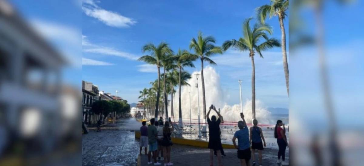 Tormenta Priscilla deja inundaciones y daños en Puerto Vallarta; cierran playas