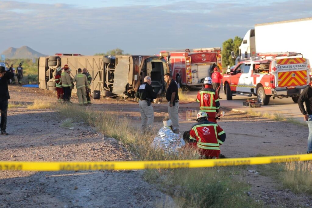 Accidente de autobús en Sonora