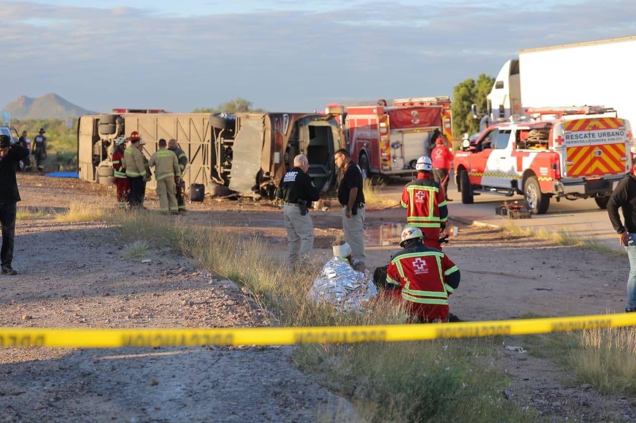 Accidente de autobús en Sonora