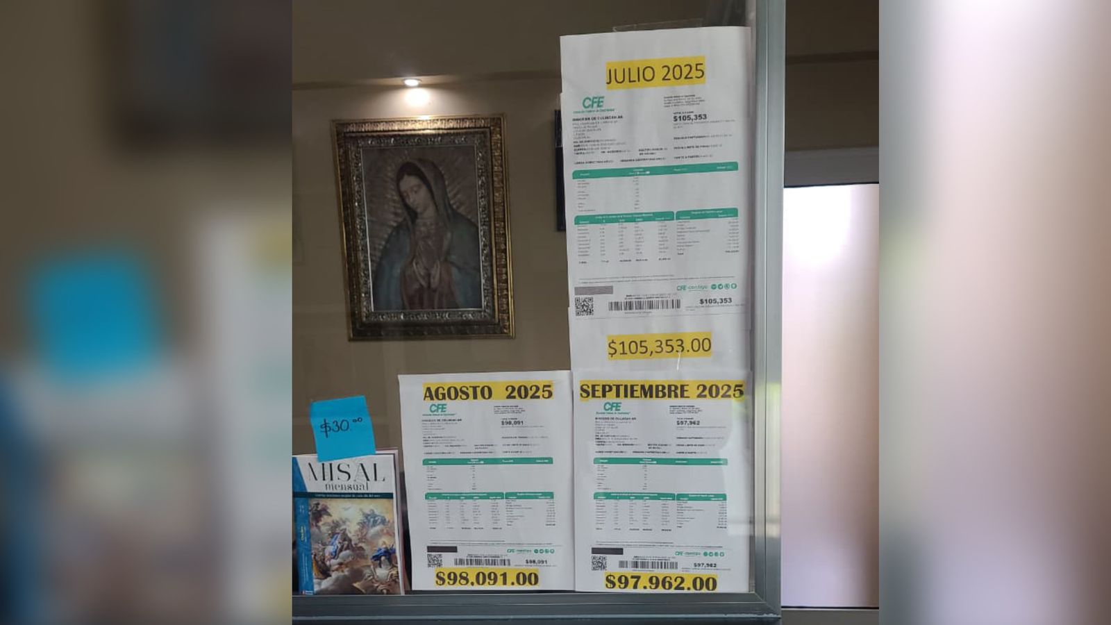 alto costo de la luz pega al templo de la lomita en culiacan