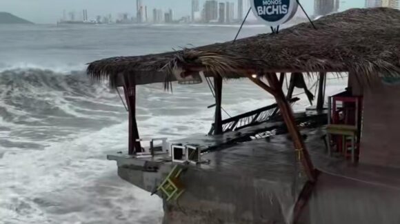 Sí habrá apoyos a palapas que fueron afectados por el alto oleaje en Mazatlán, Sinaloa: Estrella Palacios