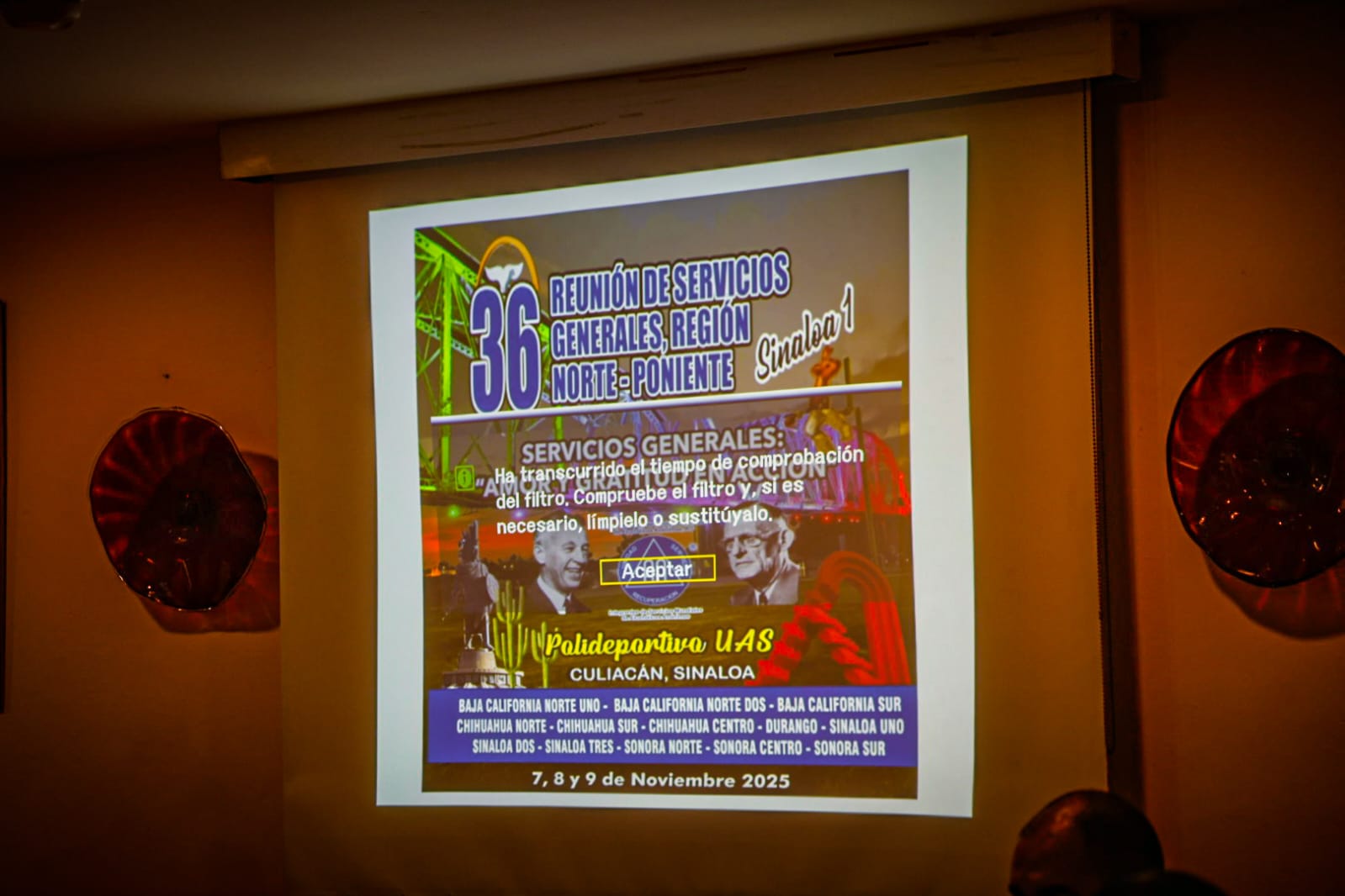 La Central Mexicana de Servicios Generales de Alcohólicos Anónimos A. C. anunció que Culiacán será sede de la Trigésima Sexta Reunión de Servicios Generales Región Norte Poniente.