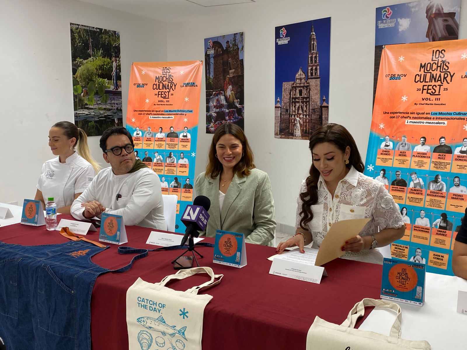 Anuncian el evento Los Mochis Culinary Fest en rueda de prensa en Mazatlán, Sin.