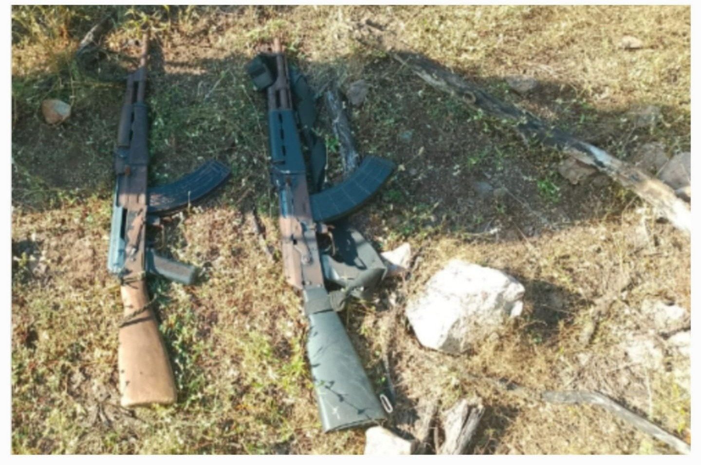 Armas aseguradas en Elota, Sinaloa