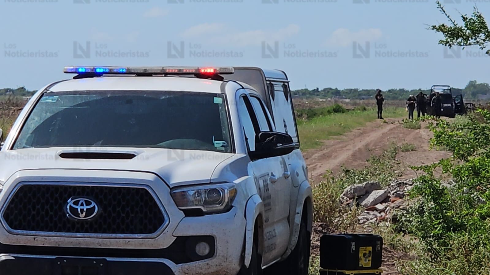Lugar del hallazgo de un hombre asesinado en Villa Juárez, Navolato