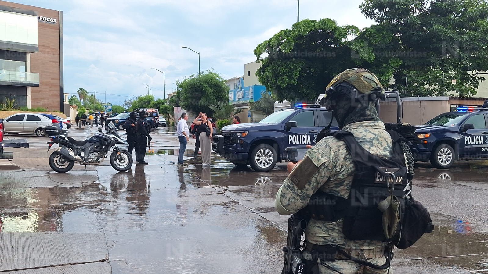 Gran despliegue de elementos de seguridad provoca el ataque a un agente estatal en Culiacán