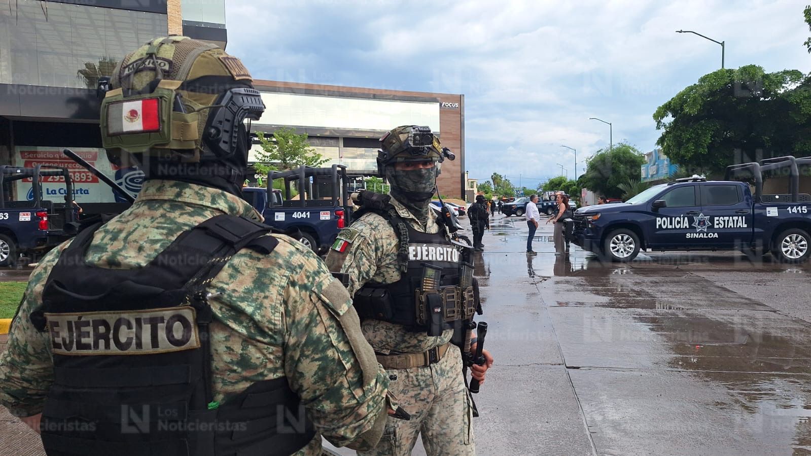Gran despliegue de elementos de seguridad provoca el ataque a un agente estatal en Culiacán