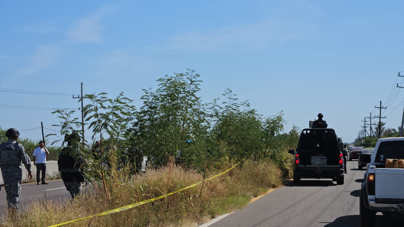 ataque contra elementos de la Guardia Nacional por parte de un grupo armado se registró durante carretera Culiacán El Dorado, a la altura de la Facultad de Agronomía