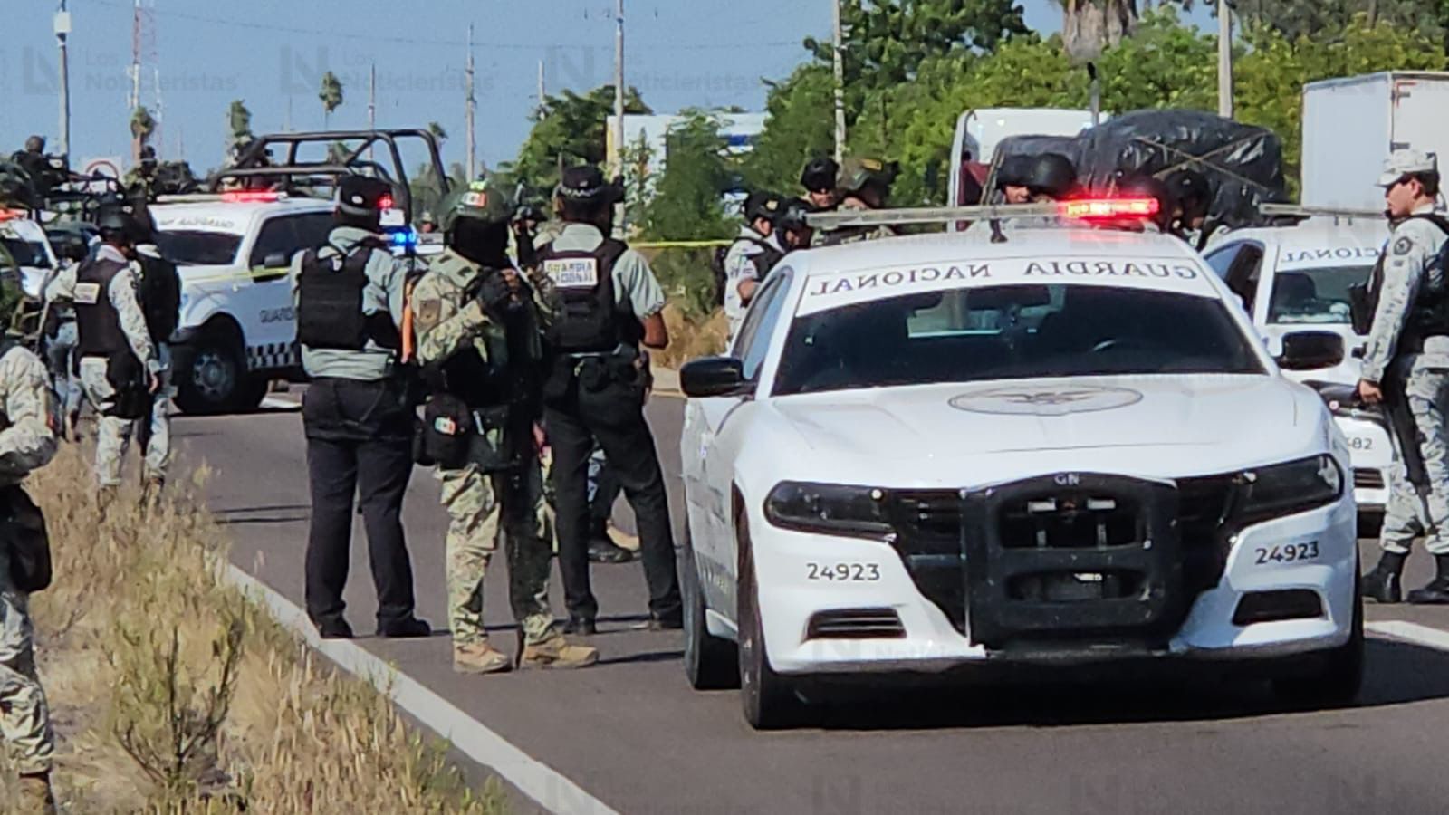 ataque contra elementos de la Guardia Nacional por parte de un grupo armado se registró durante carretera Culiacán El Dorado, a la altura de la Facultad de Agronomía