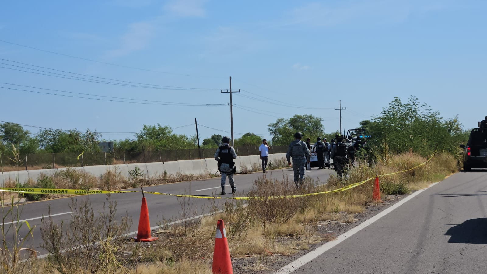 ataque contra elementos de la Guardia Nacional por parte de un grupo armado se registró durante carretera Culiacán El Dorado, a la altura de la Facultad de Agronomía