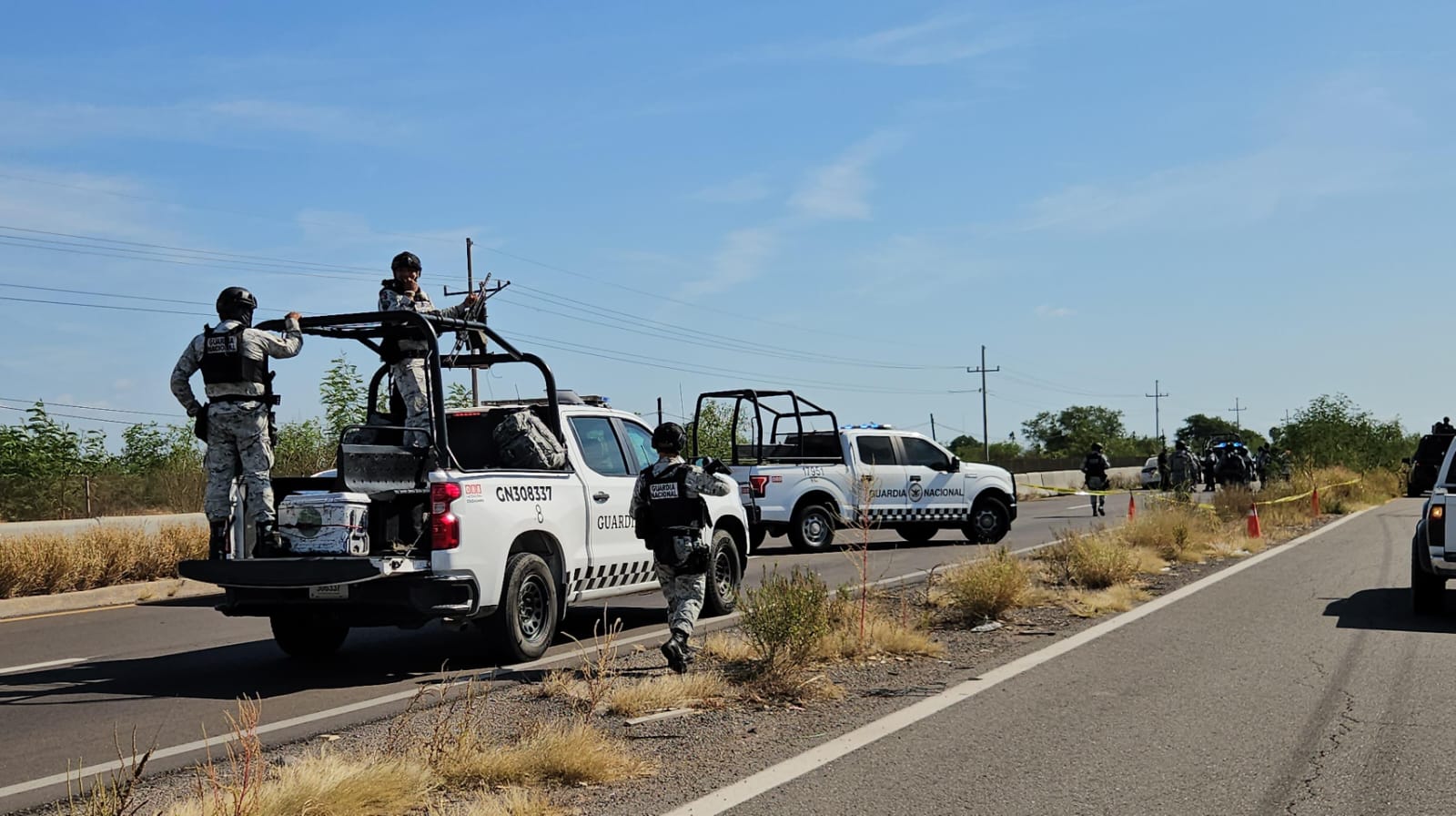ataque contra elementos de la Guardia Nacional por parte de un grupo armado se registró durante carretera Culiacán El Dorado, a la altura de la Facultad de Agronomía