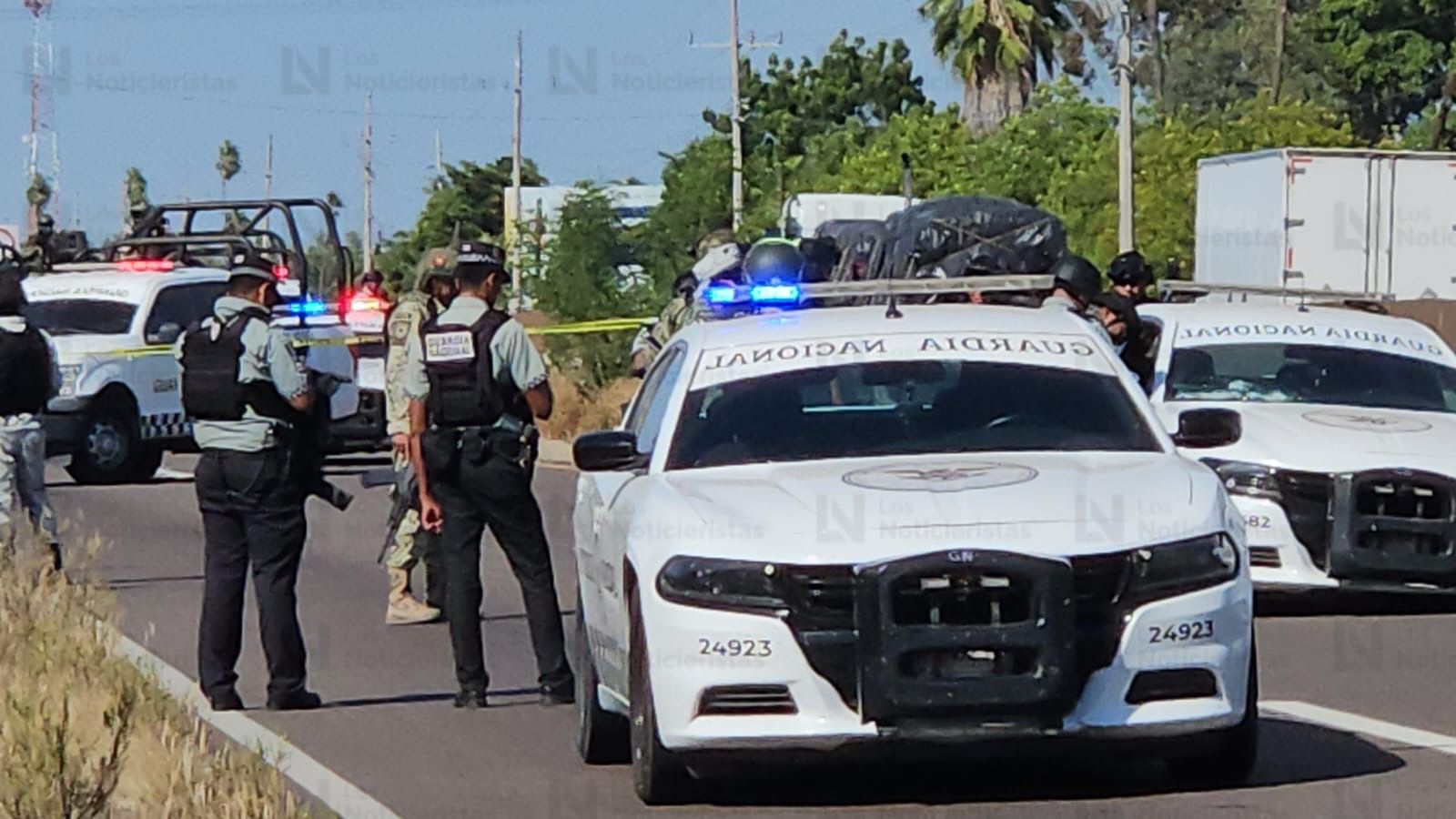 ataque contra elementos de la Guardia Nacional por parte de un grupo armado se registró durante carretera Culiacán El Dorado, a la altura de la Facultad de Agronomía