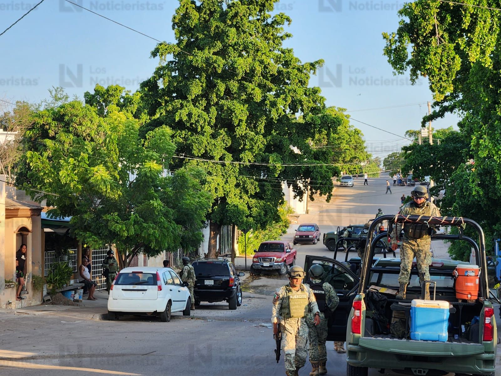 Ejército Mexicano resguarda la calle donde se registró un ataque armado