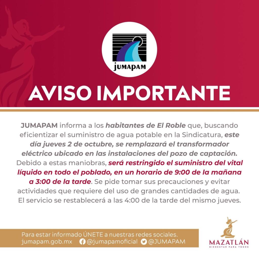 Aviso importante Jumapam