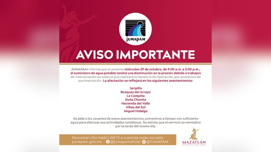 aviso jumapam baja presión Mazatlán