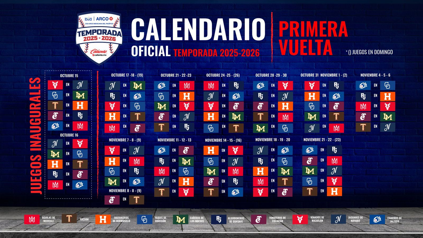 calendario oficial de la temporada de la lmp