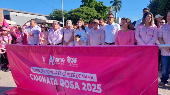 Con éxito realizan caminata rosa 2025 en Ahome para promover la prevención del cáncer de mama